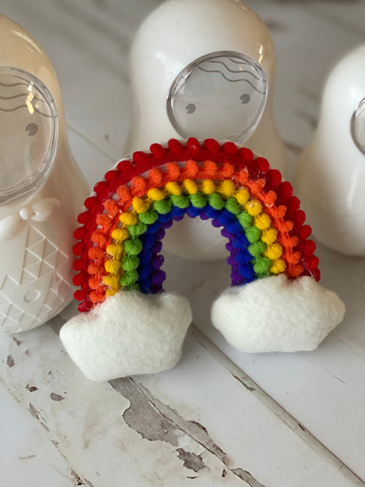 Rainbow baby newborn photography prop with clouds Soft Bright color