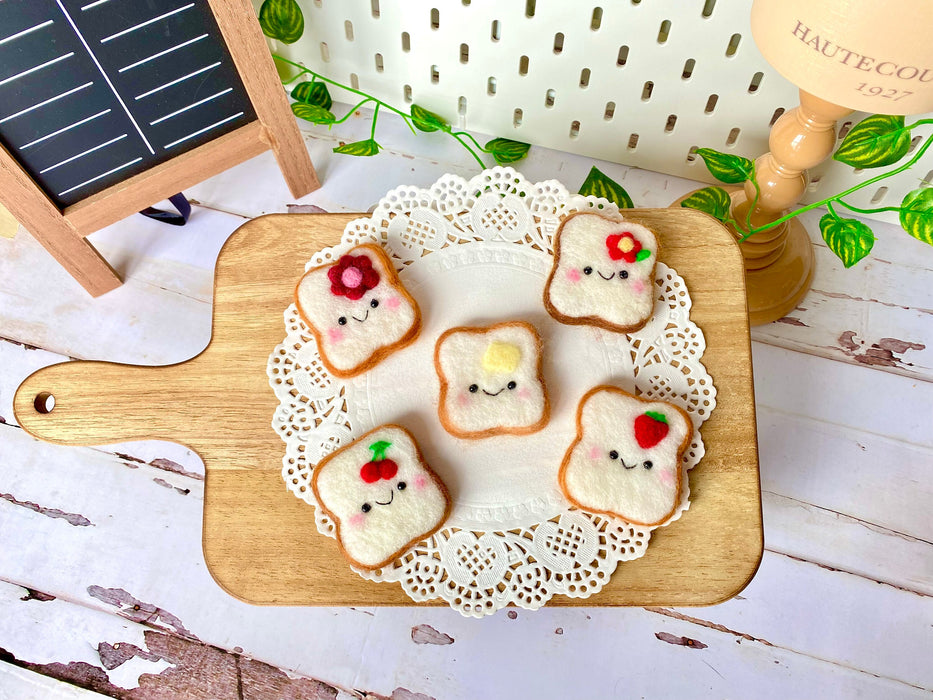 Bread Toast Fridge Magnet - Assorted toppings