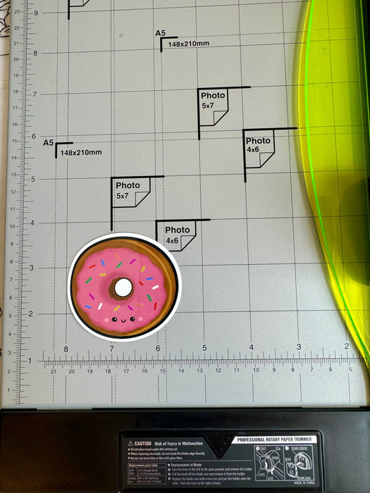 2.5” pink donut sticker