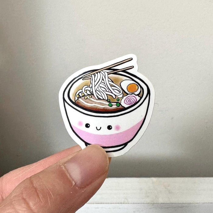 1.5” Japanese ramen sticker - pink