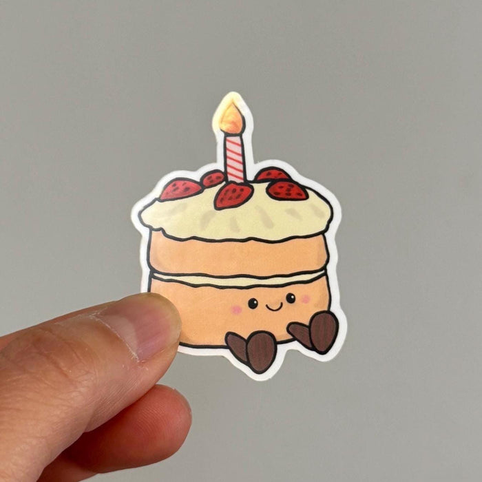 1.5” Plush Birthday Cake sticker