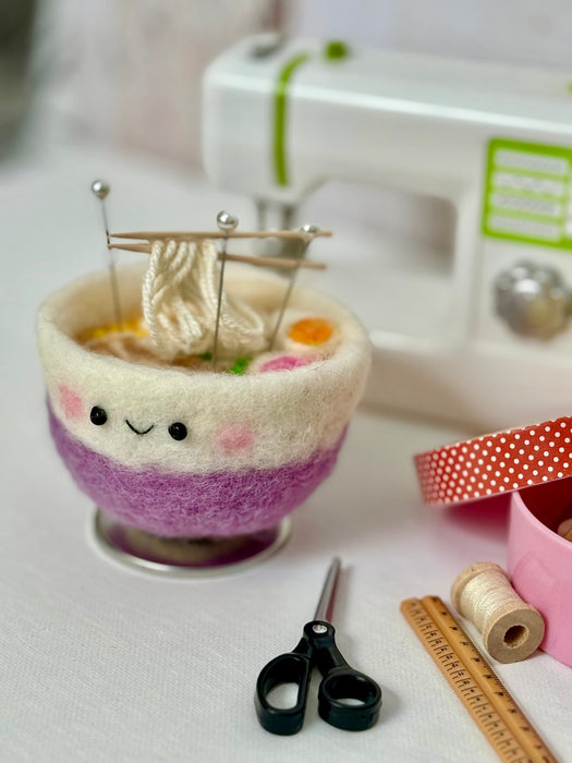 Japanese Ramen pincushion - Purple