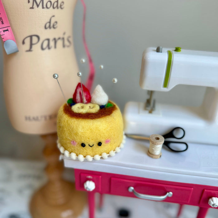 Cheese Cake Pincushion - Smiling face