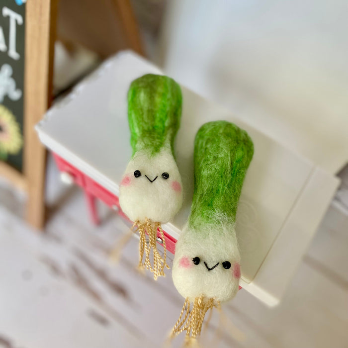 Green Scallion leek Fridge Magnet