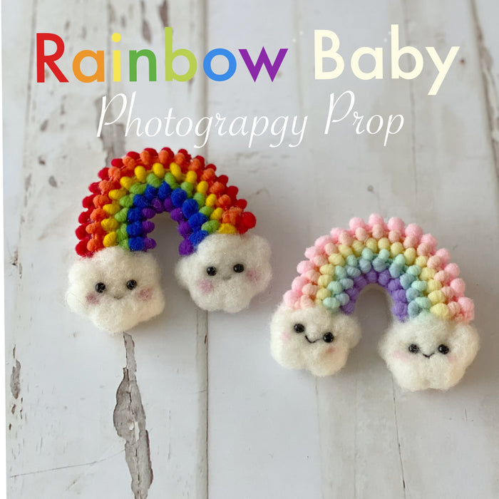 3” Rainbow Baby Photography Prop Soft Pastel