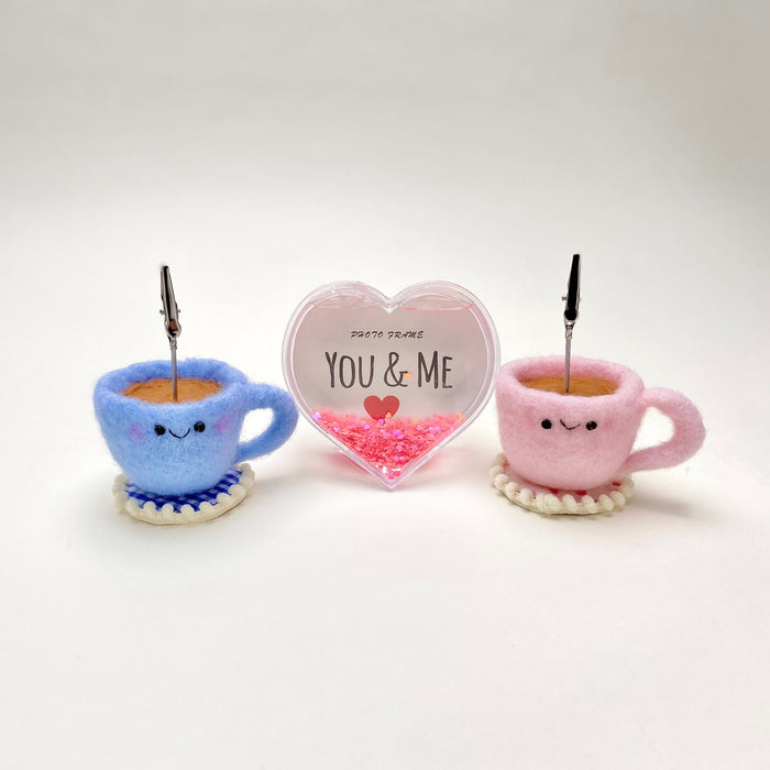Coffee cup photo holder - Assorted colors
