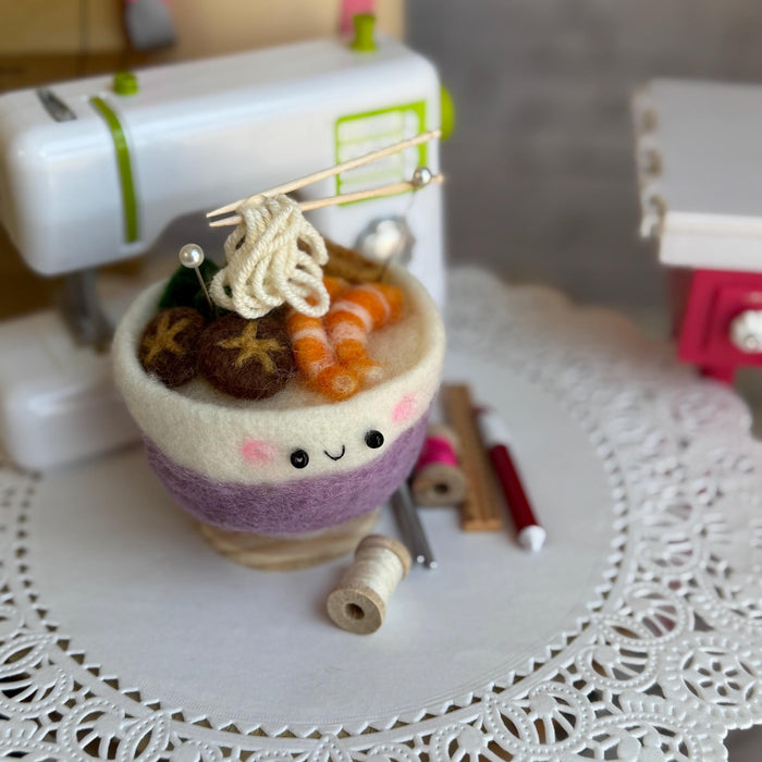Seafood Ramen pincushion - Shrimp Shiitake