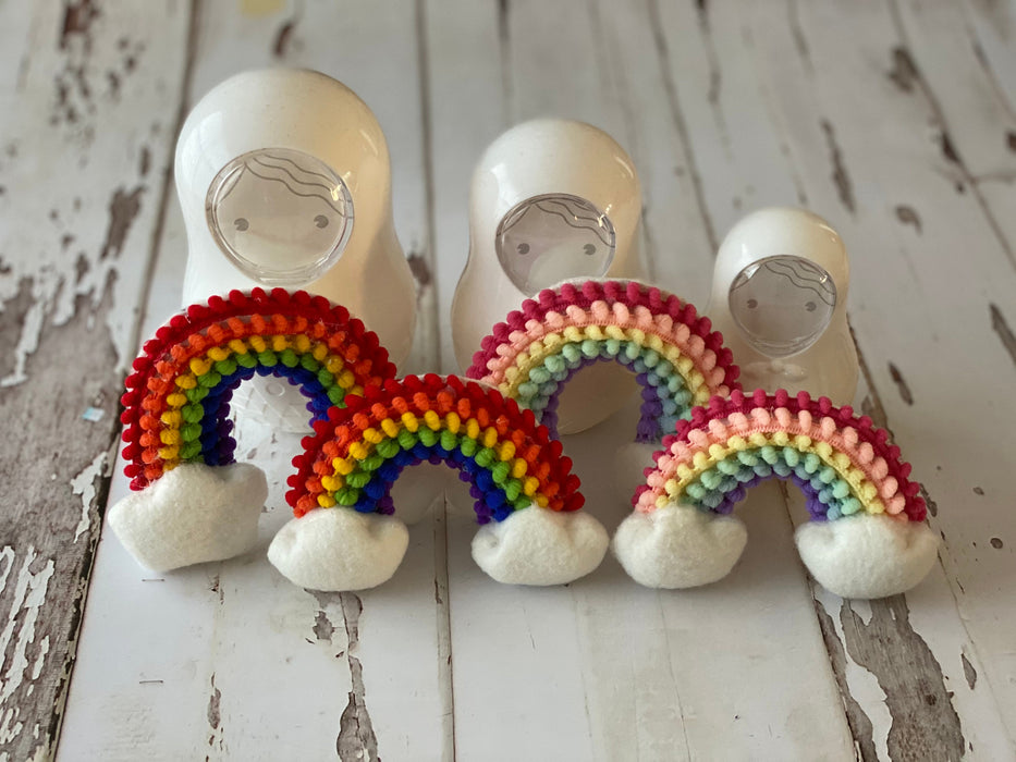 Rainbow clouds photo prop with clouds