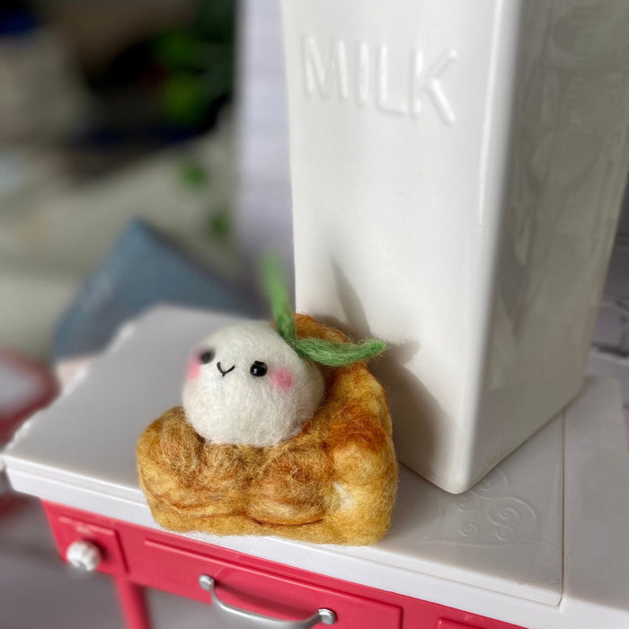 Apple pie Fridge Magnet with vanilla ice cream