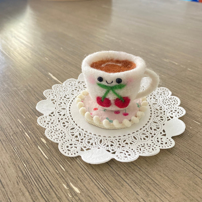 Cherry Tea Cup Fridge Magnet