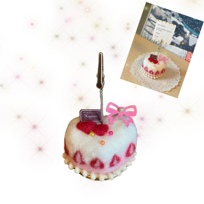 Heart shaped cake photo holder