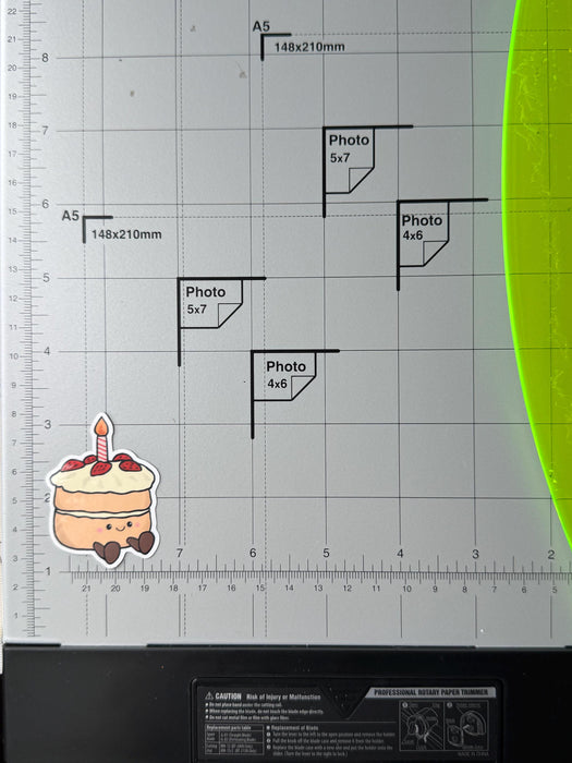 1.5” Plush Birthday Cake sticker