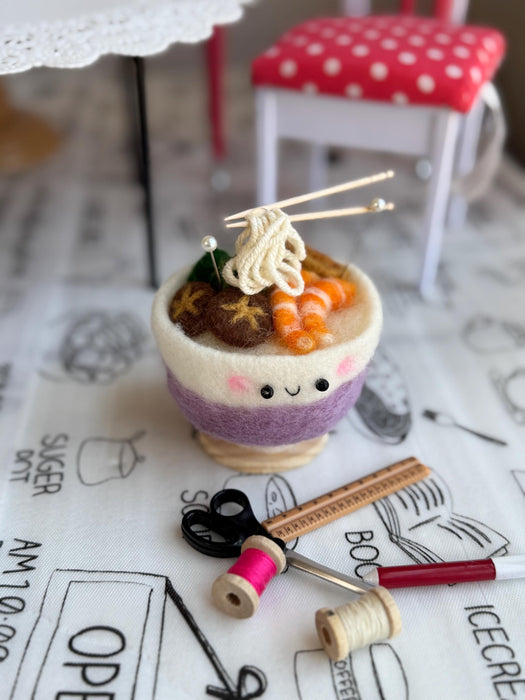 Seafood Ramen pincushion - Shrimp Shiitake