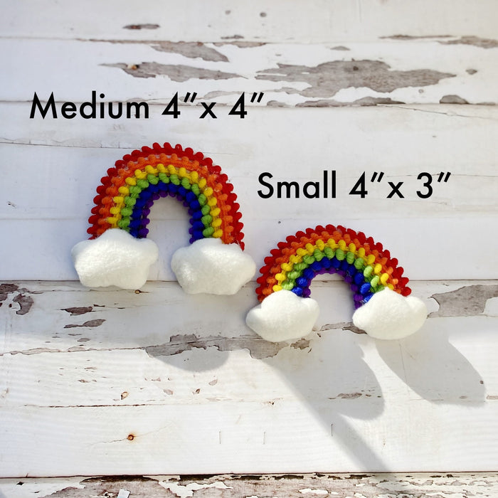 Rainbow baby newborn photography prop with clouds Soft Bright color