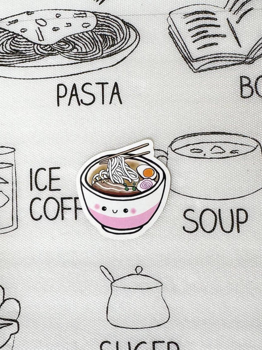1.5” Japanese ramen sticker - pink