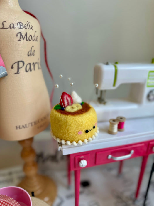 Cheese Cake Pincushion - Smiling face