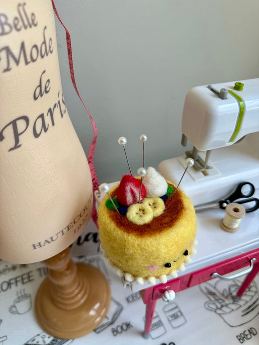 Cheese Cake Pincushion - Smiling face