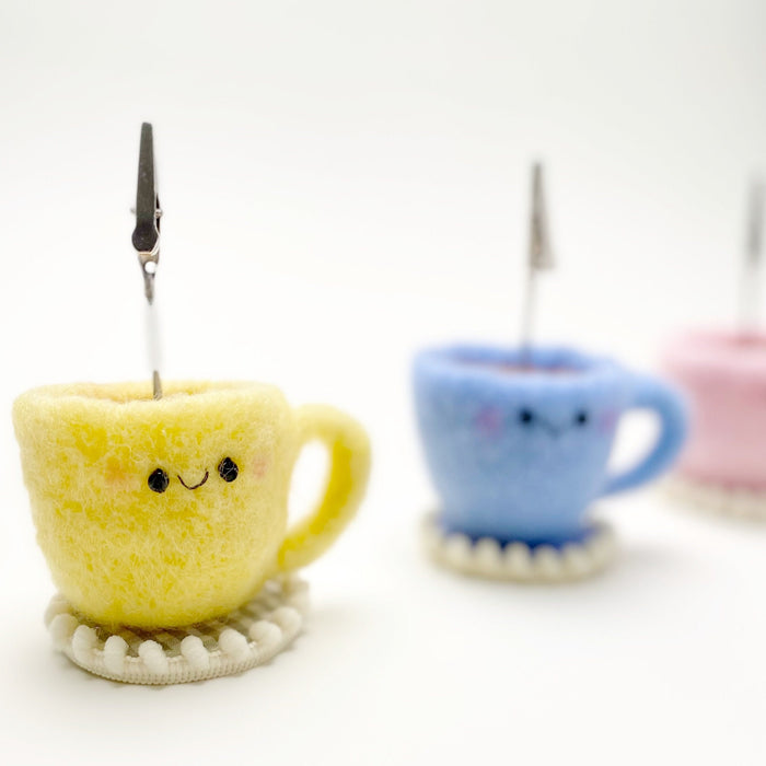 Coffee cup photo holder - Assorted colors