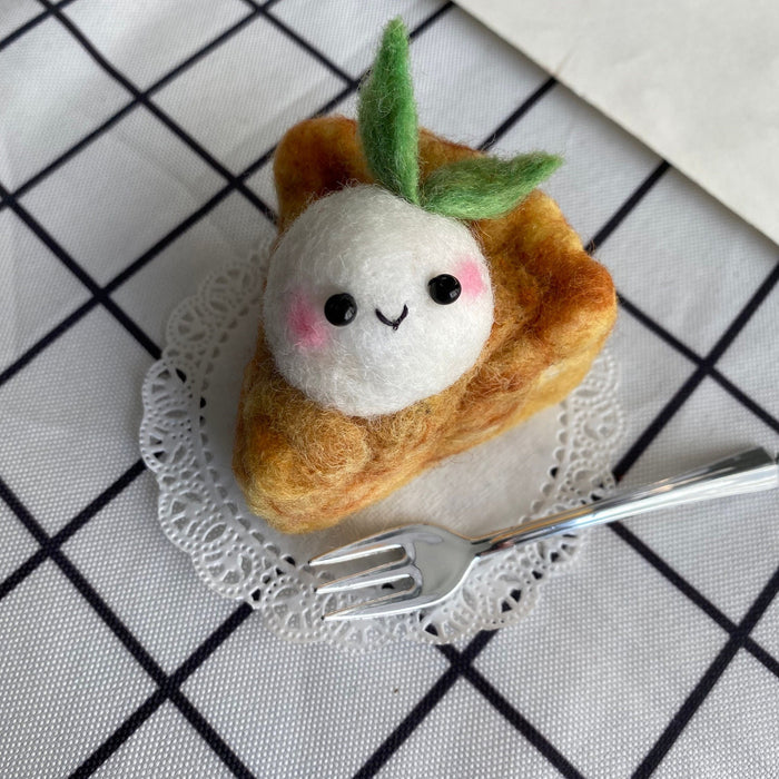 Apple pie Fridge Magnet with vanilla ice cream