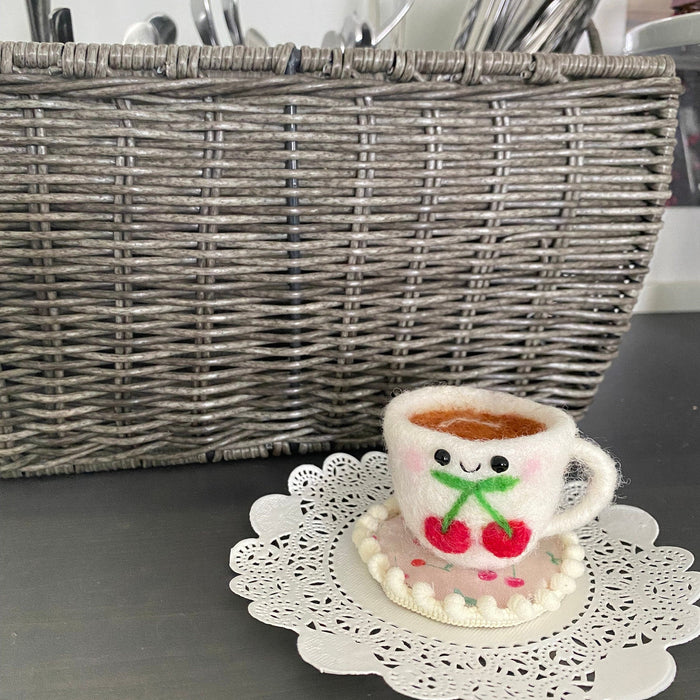 Cherry Tea Cup Fridge Magnet