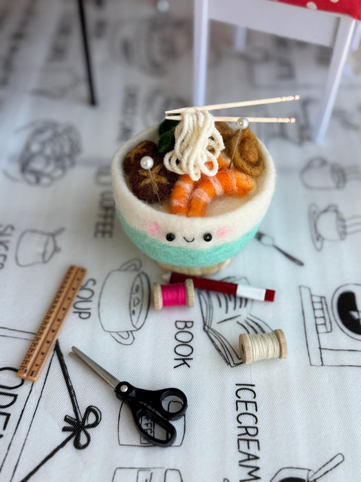 Seafood Ramen pincushion - Shrimp Shiitake