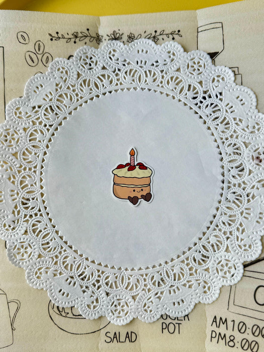 1.5” Plush Birthday Cake sticker