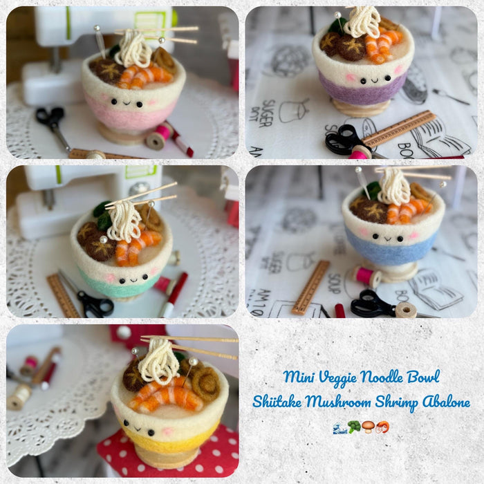 Seafood Ramen pincushion - Shrimp Shiitake
