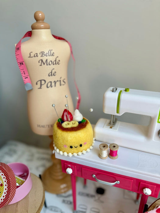 Cheese Cake Pincushion - Smiling face