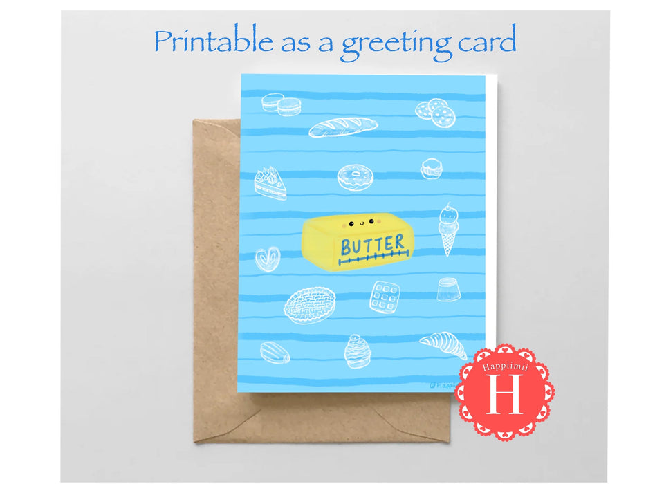 Butter Printable Digital Art