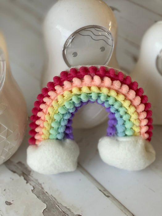Rainbow clouds photo prop with clouds