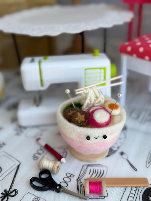 Candied Beet Shiitake Ramen pincushion